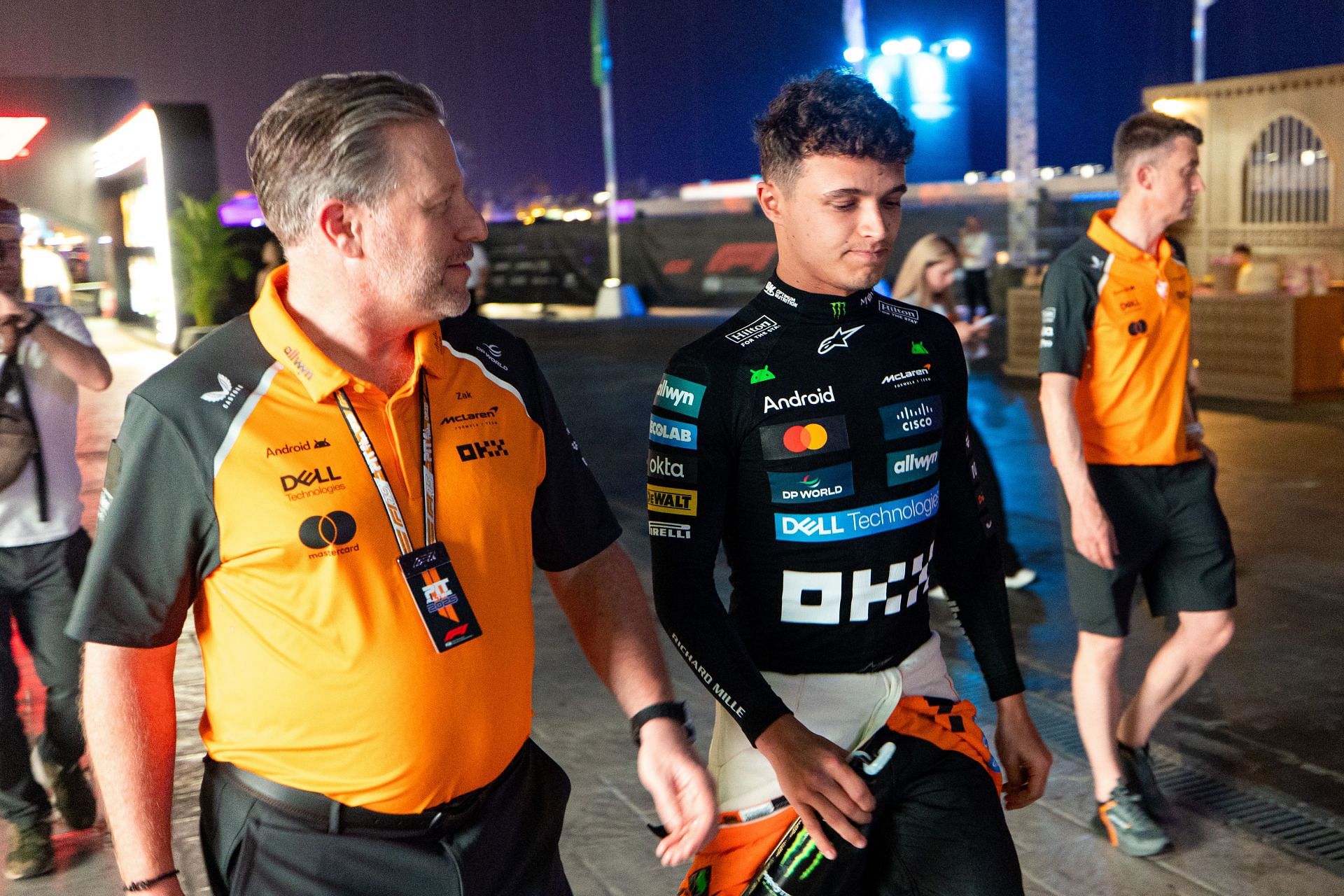 Zak Brown and Lando Norris at F1 Grand Prix of Saudi Arabia - Qualifying - Source: Getty